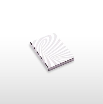 Notitieboek A6 - Twister, spiegelkaft, witte print