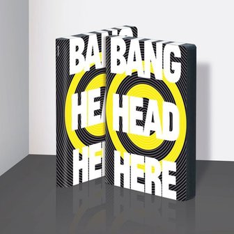 Notitieboek A5 - Bang Head Here, zacht leer