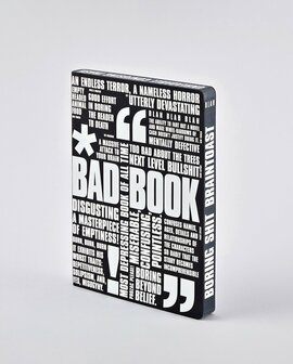 Notitieboek A5 - Bad Book, zacht leer, witte tekst