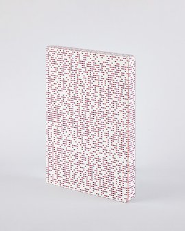 Notitieboek A5 - Megapixel, zacht leer, blauwe en rode print