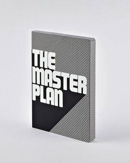 Notitieboek A5 - The Master Plan, zacht leer, witte tekst