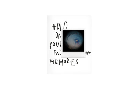 Notitieboek A5 - Fading Memories, jeans label, thermo - vegan