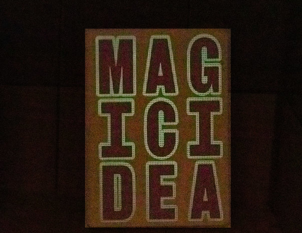 Notitieboek A5 - Magic Idea, zacht leer, fluorescerende tekst