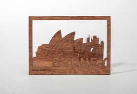 Houten kaart - Sydney