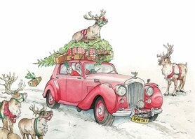 Wenskaart - Santas new sleigh