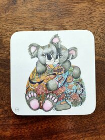 Onderzetter - knuffelende koala's