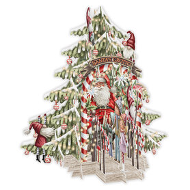 3D Pop Up wenskaart - Kerst - Santa's Grotto