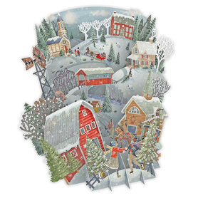 3D Pop Up wenskaart - Kerst - Christmas Folk