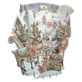 3D Pop Up wenskaart - Kerst - Santa's Team